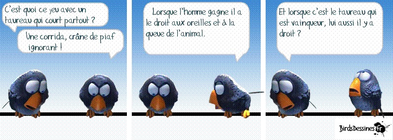 Les deux piafs et la corrida Les deux piafs et la corrida