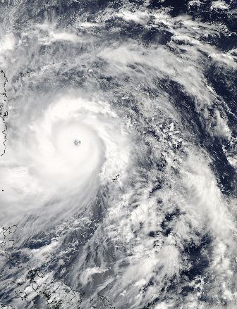 Haiyan, vu du satellite Aqua le 7/11/013 à 4h25 UTC (Nasa)