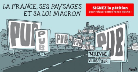 Dénonçons le scandaleux projet de décret affichage publicitaire de la loi Macron