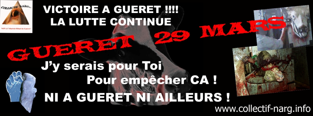 Il n’y aura pas d’abattoir industriel Hallal à Guéret (Creuse) !