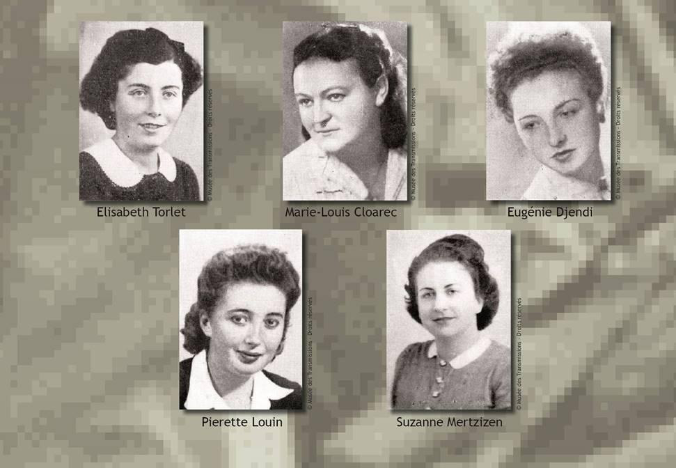 En mémoire à Marie-Louise Cloarec, 28 ans Eugénie Djendi, 22 ans, Pierette Louin, 25 ans, Suzanne Mertzisen 26 ans. “Merlinettes“ Opératrice radio du Corps Féminin des Transmissions, en mission en tant que parachutiste pour le commandement spécial d’Alger en avril 1944 Exécutées à Ravensbrück le 18 janvier 1945